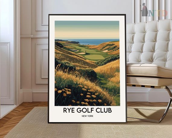 Rye Golf Club Poster Wall Art Print Photo Travel Course East Sussex England