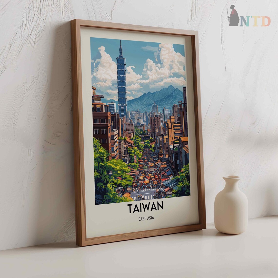 Taiwan East Asia Taipei 101 Night Market Street Scene Poster - Image 2