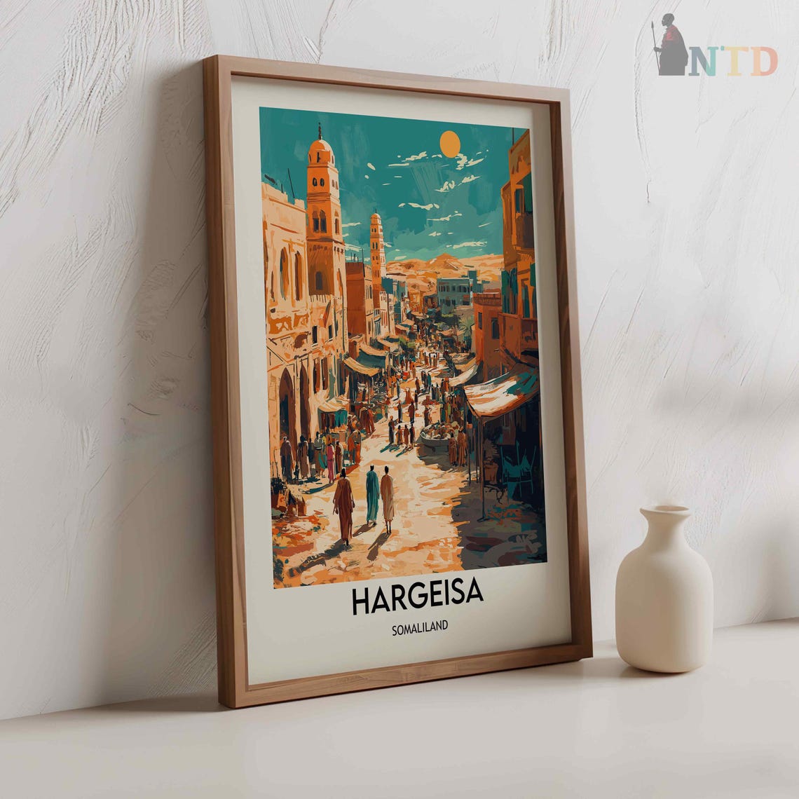 Hargeisa Somaliland Old Town Street With Mosques And Minarets Poster - Image 2