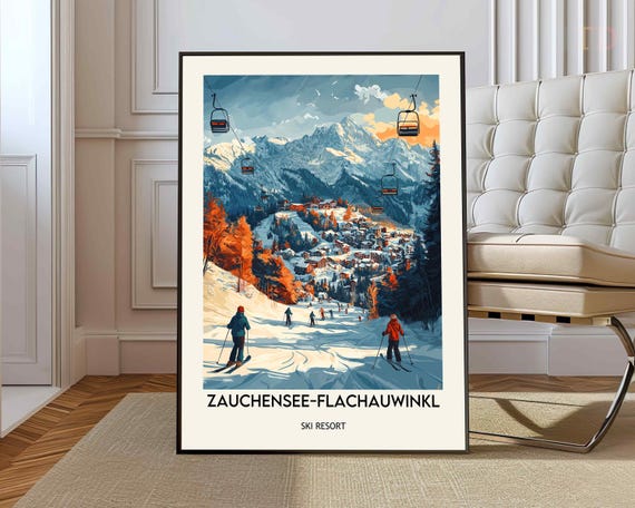 Zauchenseeflachauwinkl Poster Wall Art Print Photo Austria Ski