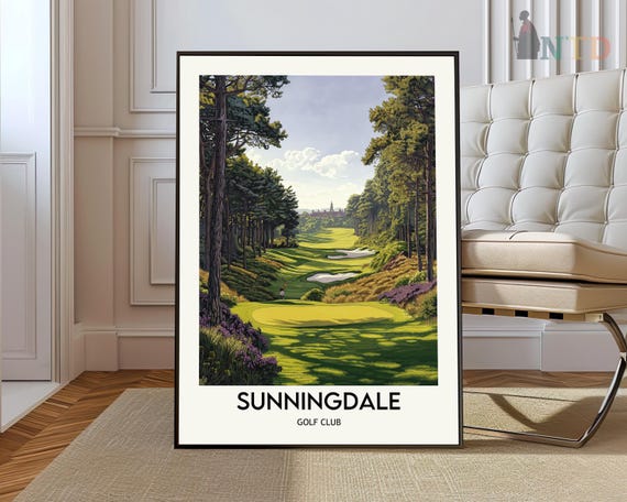 Sunningdale Golf Club Poster Wall Art Print Photo Berkshire England
