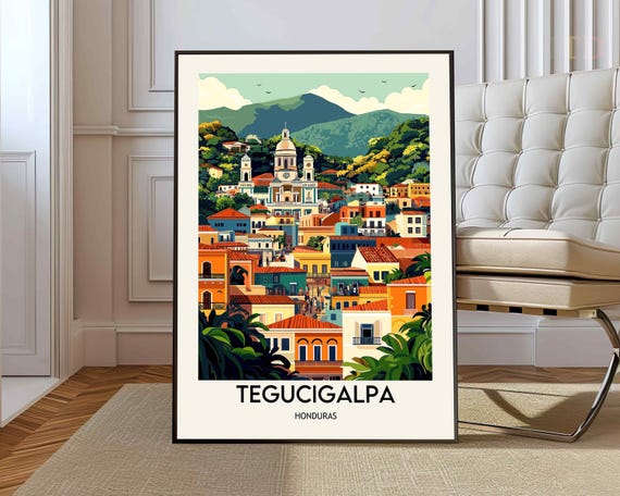 Tegucigalpa Poster Wall Art Print Photo Honduras
