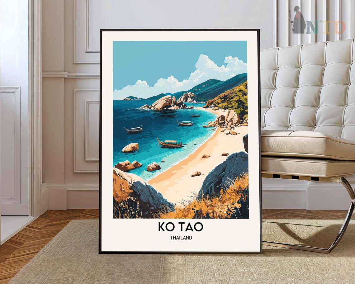 Ko Tao Print Ko Tao Wall Art Ko Tao Poster Ko Tao Photo Ko Tao Poster Print Ko Tao Travel Poster Ko Tao Thailand