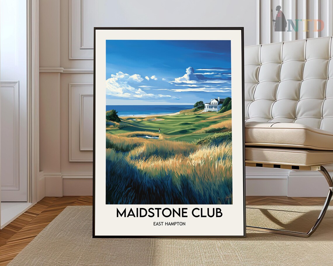 Maidstone Club East Hampton Ocean Links Course Travel Poster