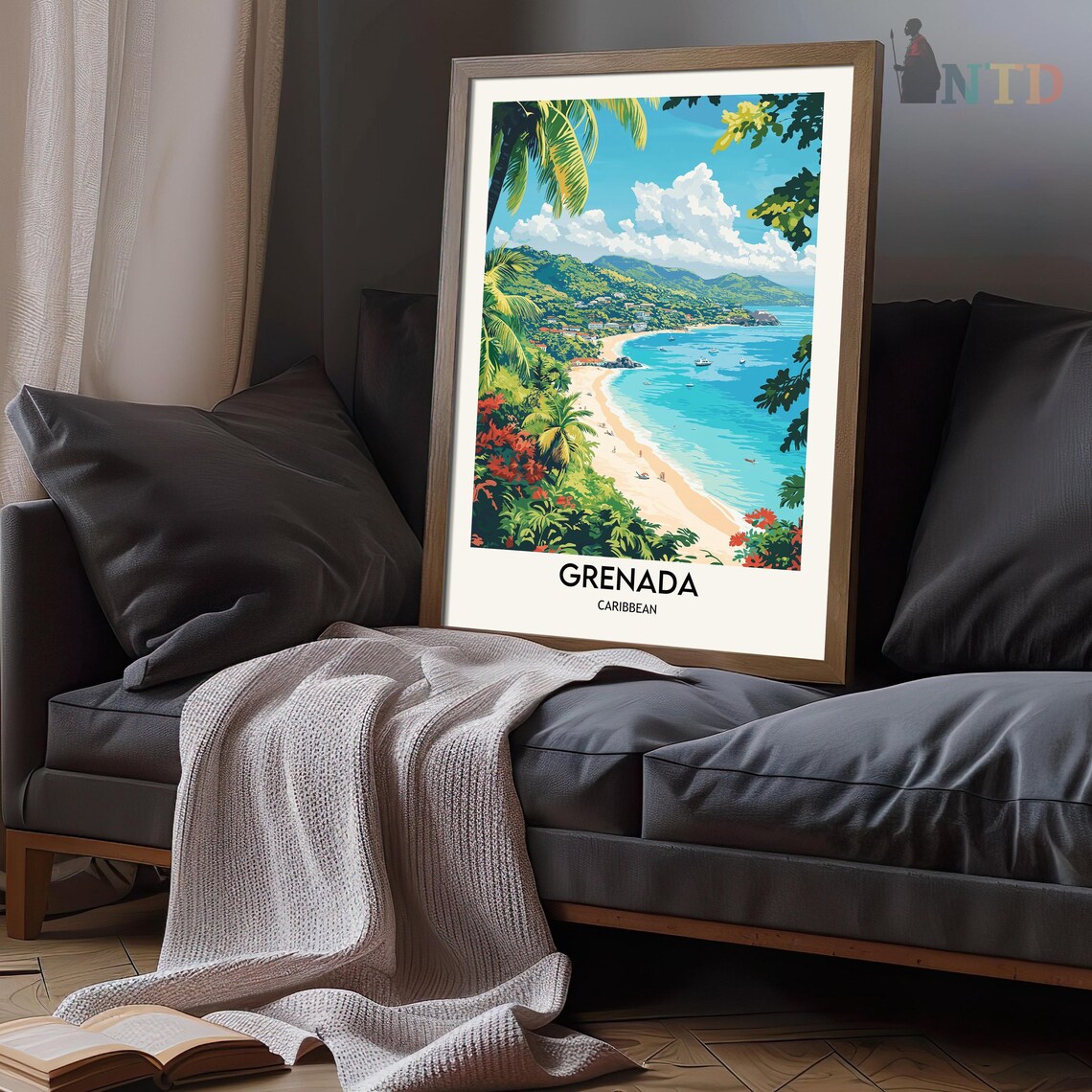 Grenada Caribbean Travel Poster, Wall Art Print - Image 3