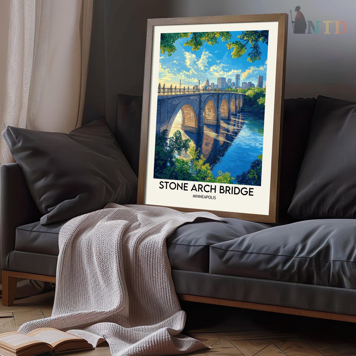 Stone Arch Bridge Print Stone Arch Bridge Wall Art Stone Arch Bridge Poster Stone Arch Bridge Photo Stone Arch Bridge Minneapolis Poster - Image 3