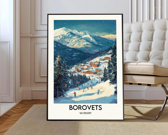 Borovets Ski Resort Poster Wall Art Print Photo Bulgaria