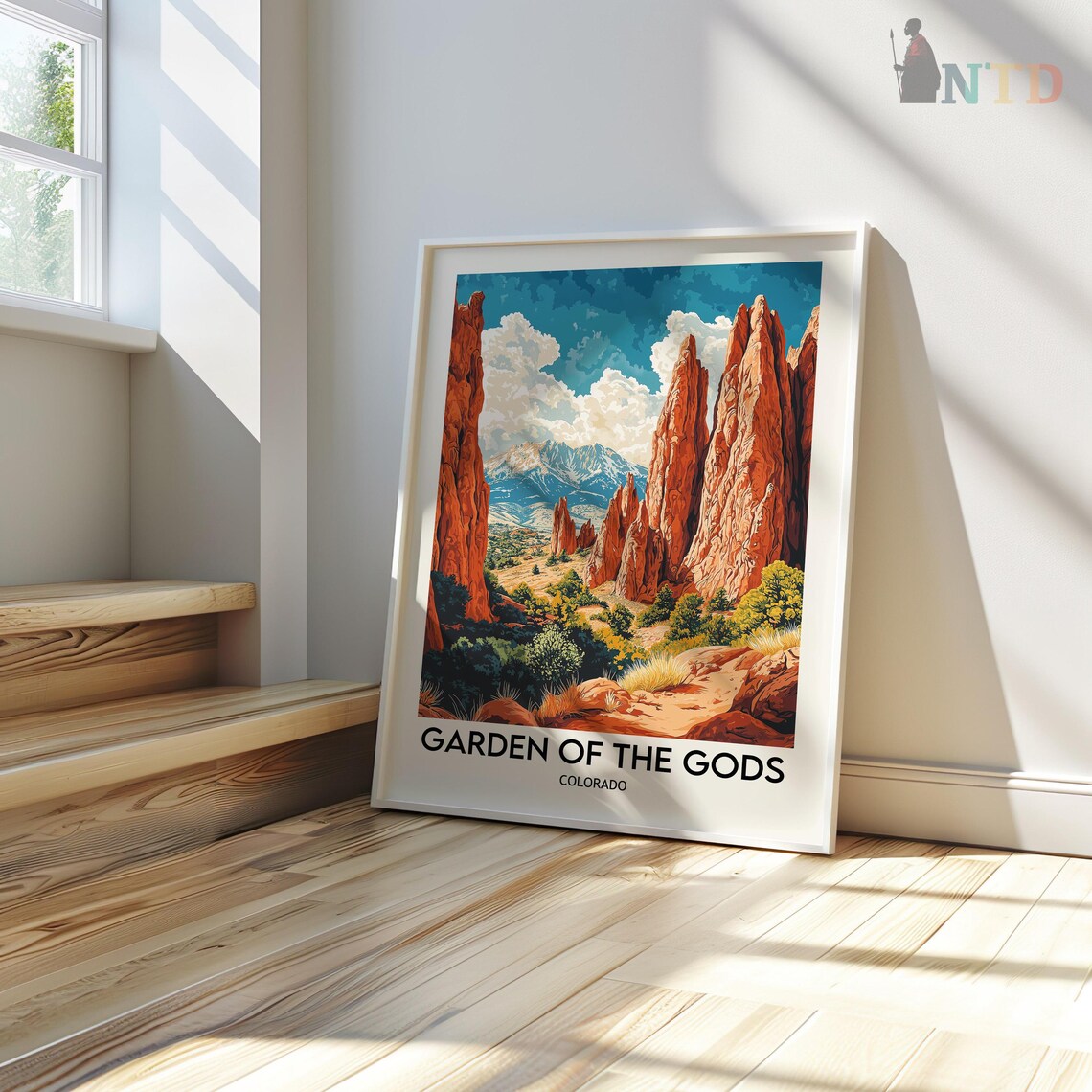 Garden Of The Gods Colorado Travel Poster Print - Image 3