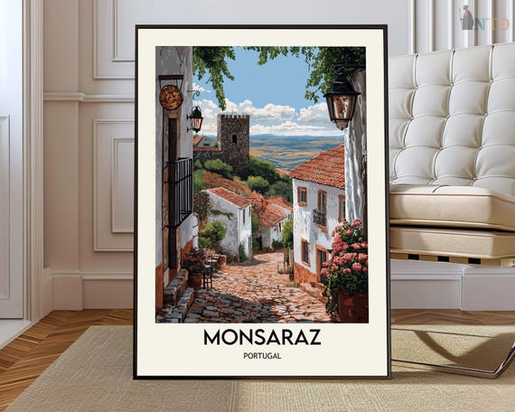 Monsaraz Poster Wall Art Print Photo Travel City Map