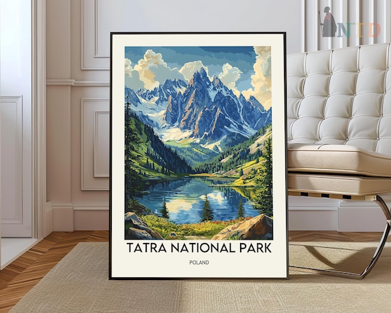Tatra National Park Poland Alpine Lake Mountain Peaks Poster