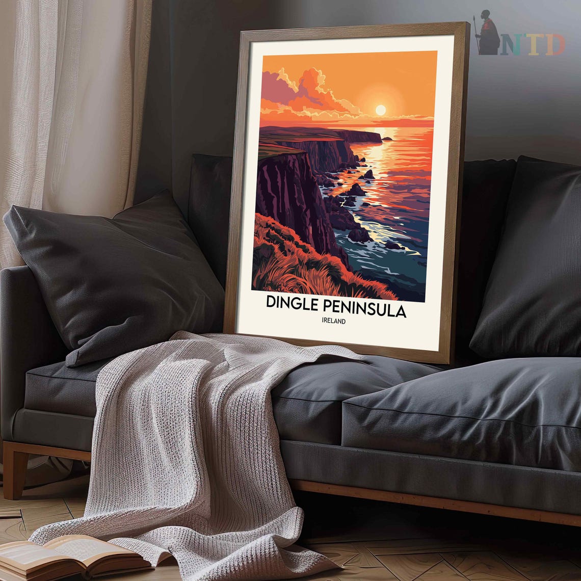Dingle Peninsula Ireland Dramatic Sea Cliffs Sunset Atlantic Poster - Image 3