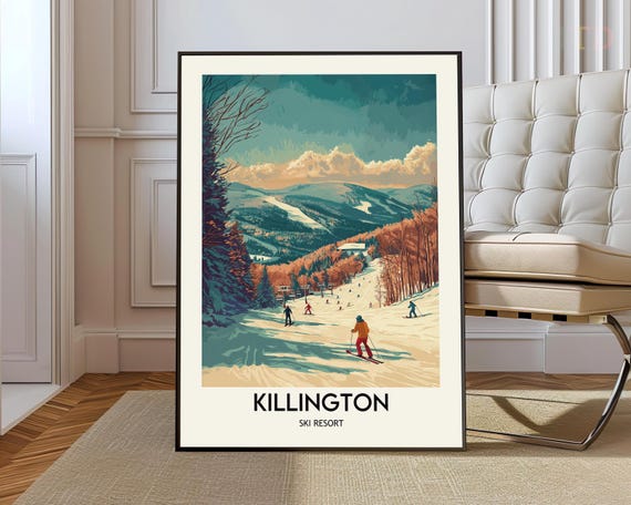 Killington Ski Resort Poster Wall Art Print Photo Vermont