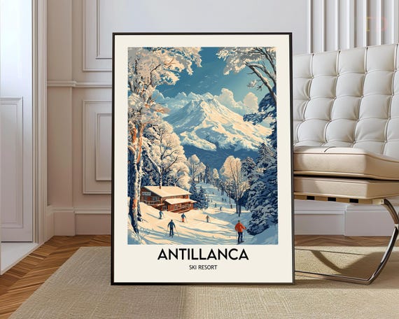 Antillanca Ski Resort Poster Wall Art Print Photo Chile