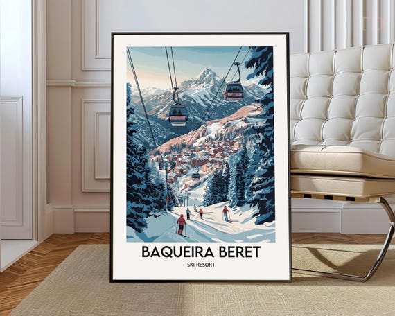 Badgastein Ski Resort Poster Wall Art Print Austria