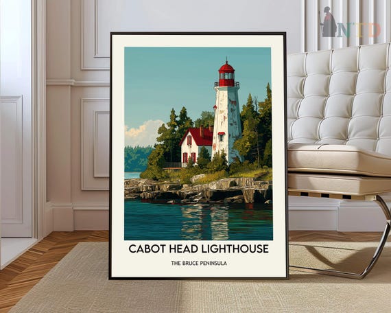 Cabot Lighthouse Poster Wall Art Print Photo Ontario