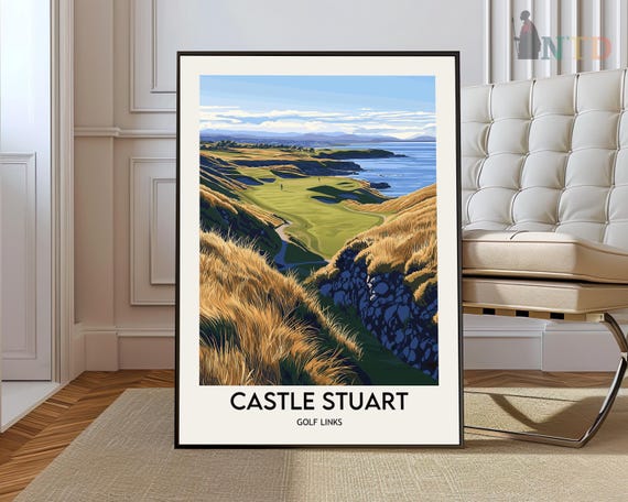Castle Stuart Golf Links Poster Wall Art Print Cabot Highlands