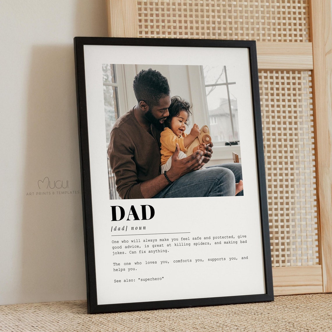 Dad Definition Poster, Fathers Day Gift