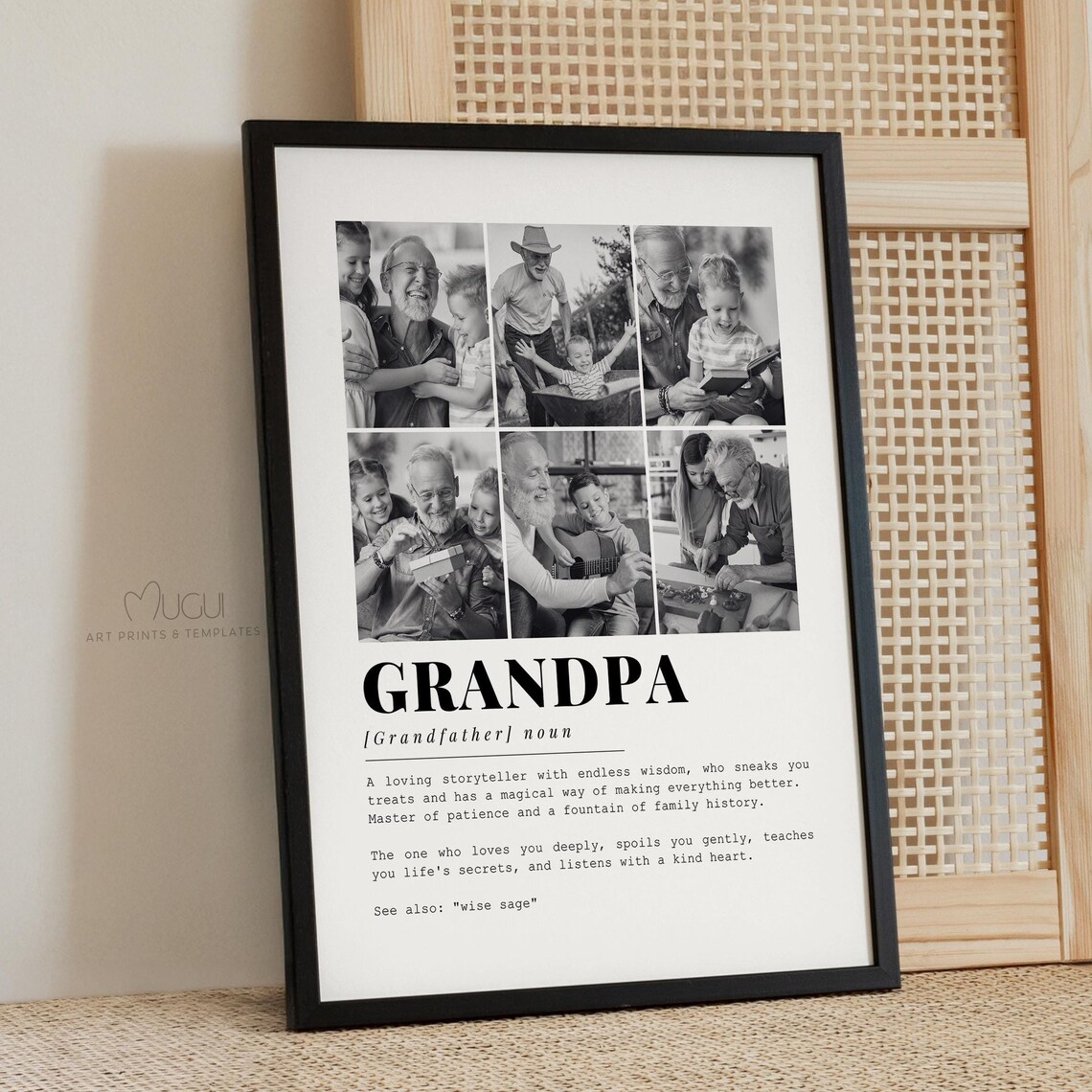 Grandpa Definition Poster, Father’s Day Gift