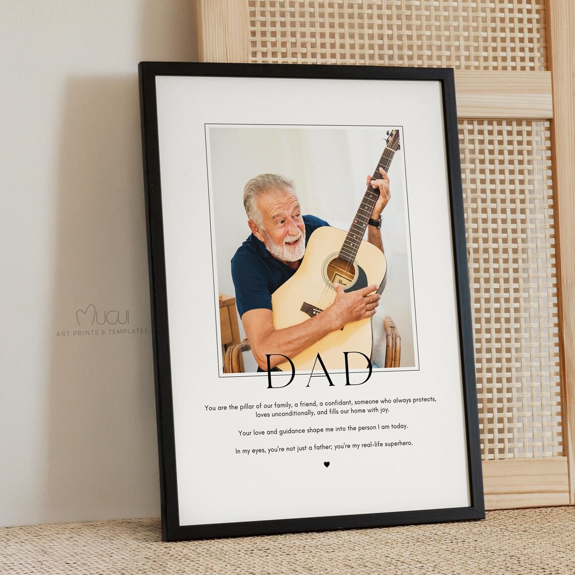 Dad Art Print, Customizable Father's Day Gift