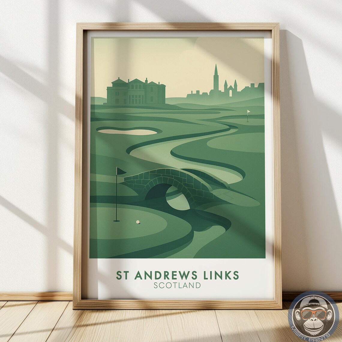 St Andrews Golf Course Vintage Scottish Art Print