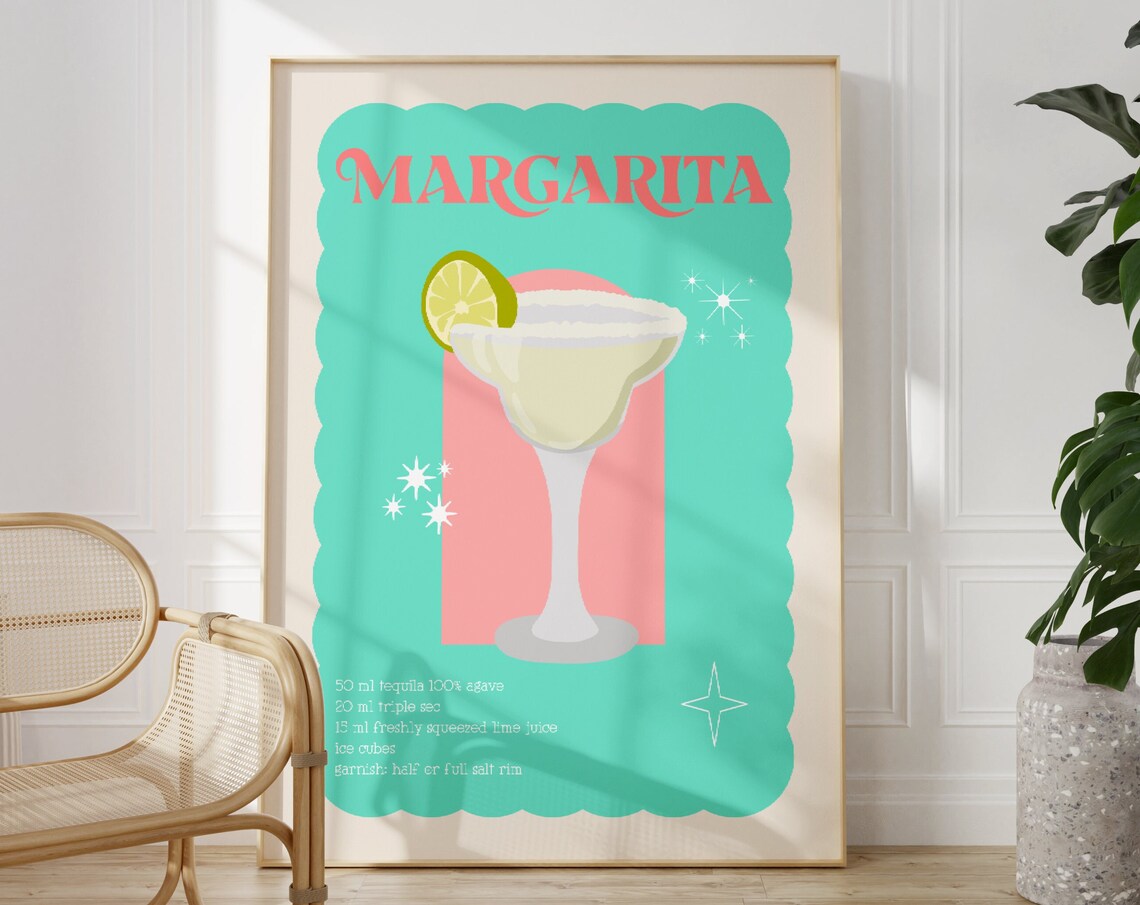 Margarita Cocktail Kitchen Wall Art Print