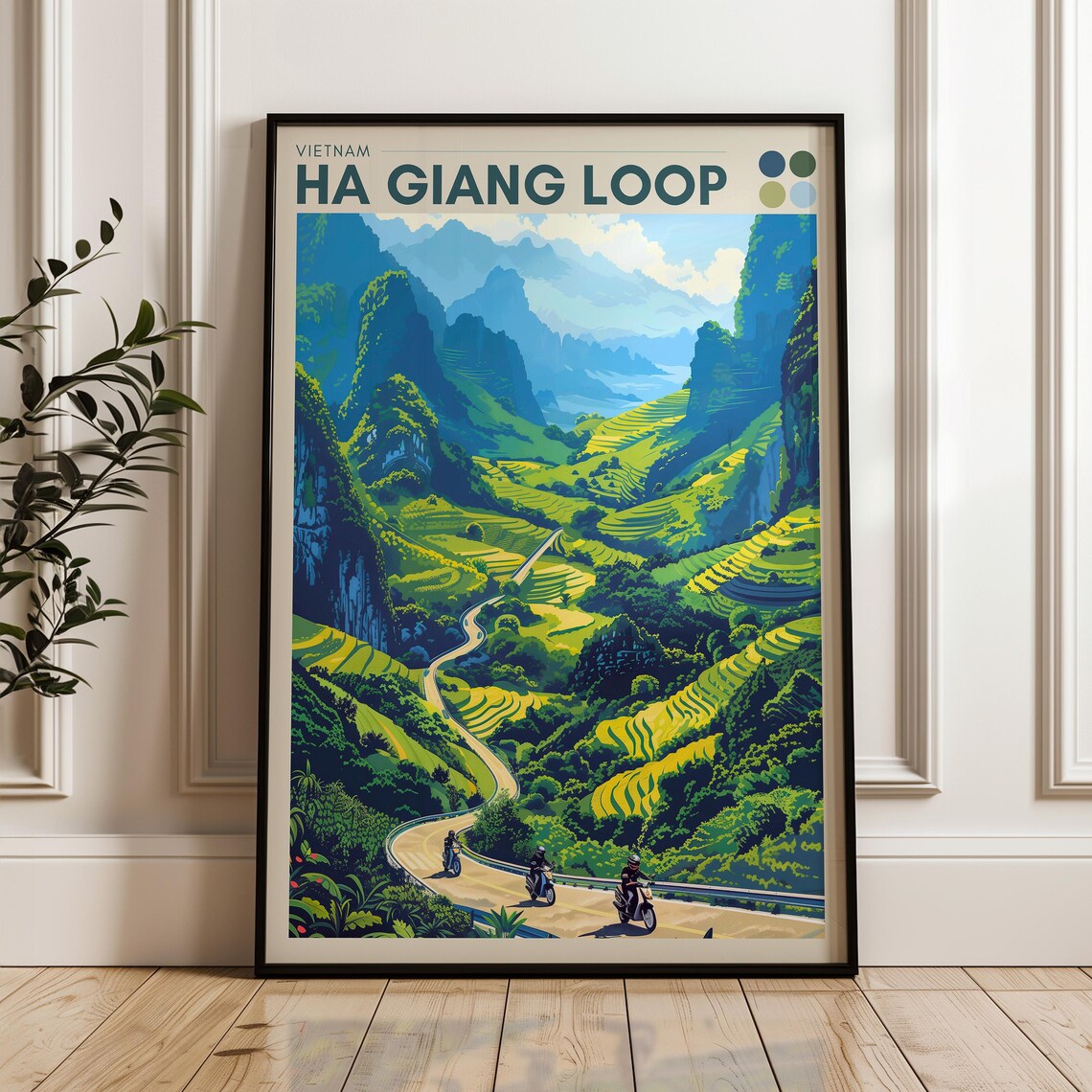 Ha Giang Loop Vietnam Travel Poster, Road Trip Art Print
