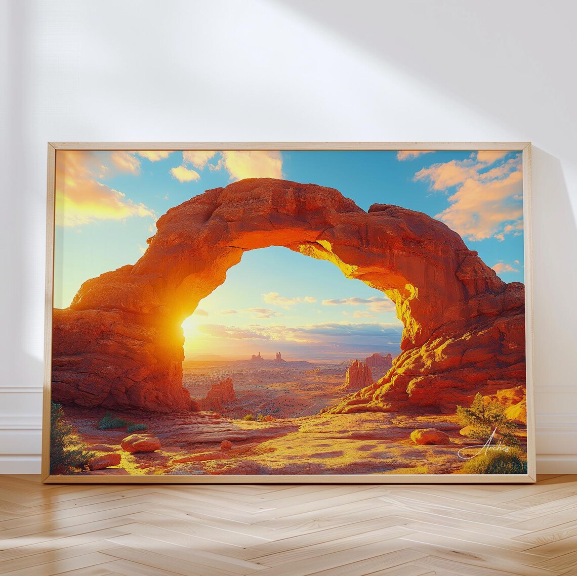 Arches National Park Horizontal Travel Poster, Utah