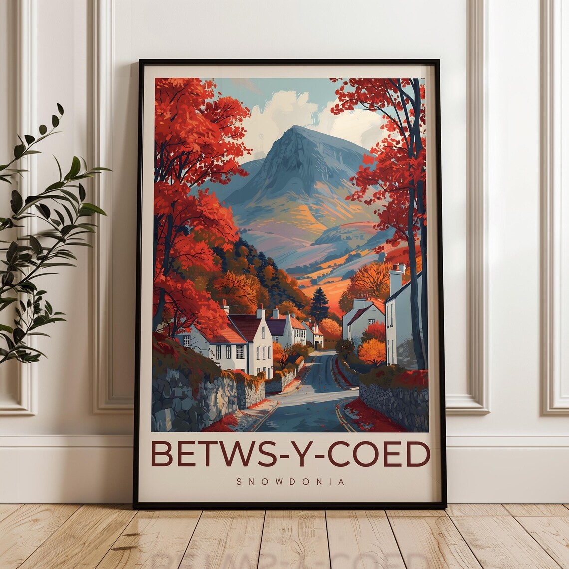 Betws Y Coed Travel Poster, Snowdonia Wales Travel Poster