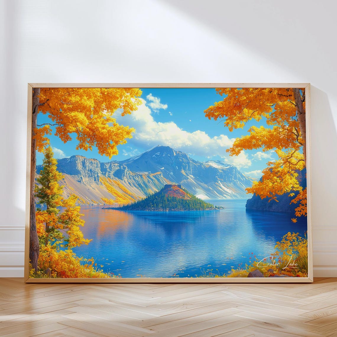 Crater Lake Horizontal Travel Poster, Oregon