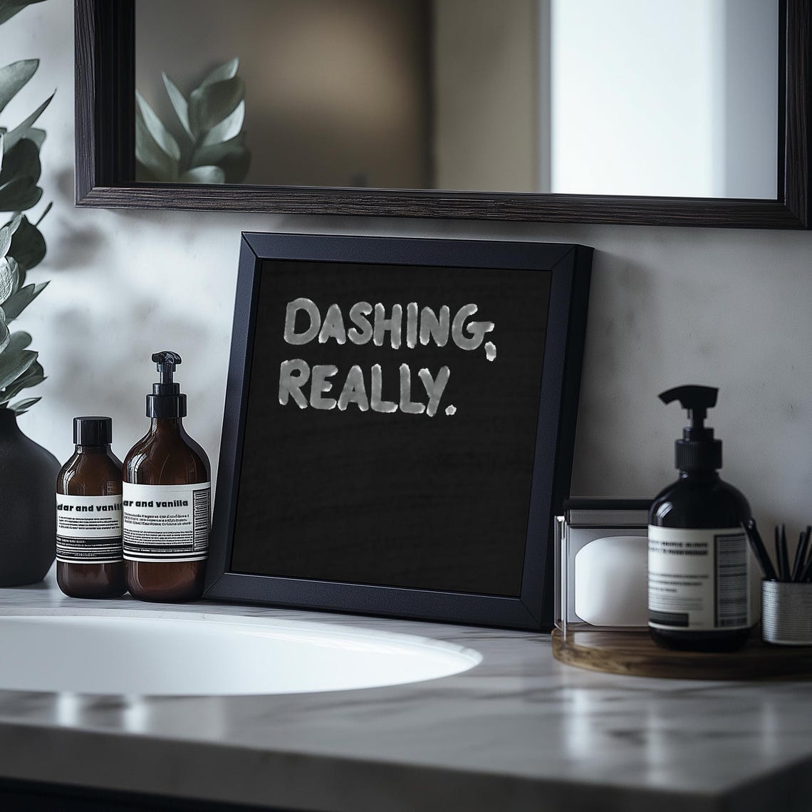 Dashing Really Witty Black and White Christmas Quote Wall Poster - Image 3