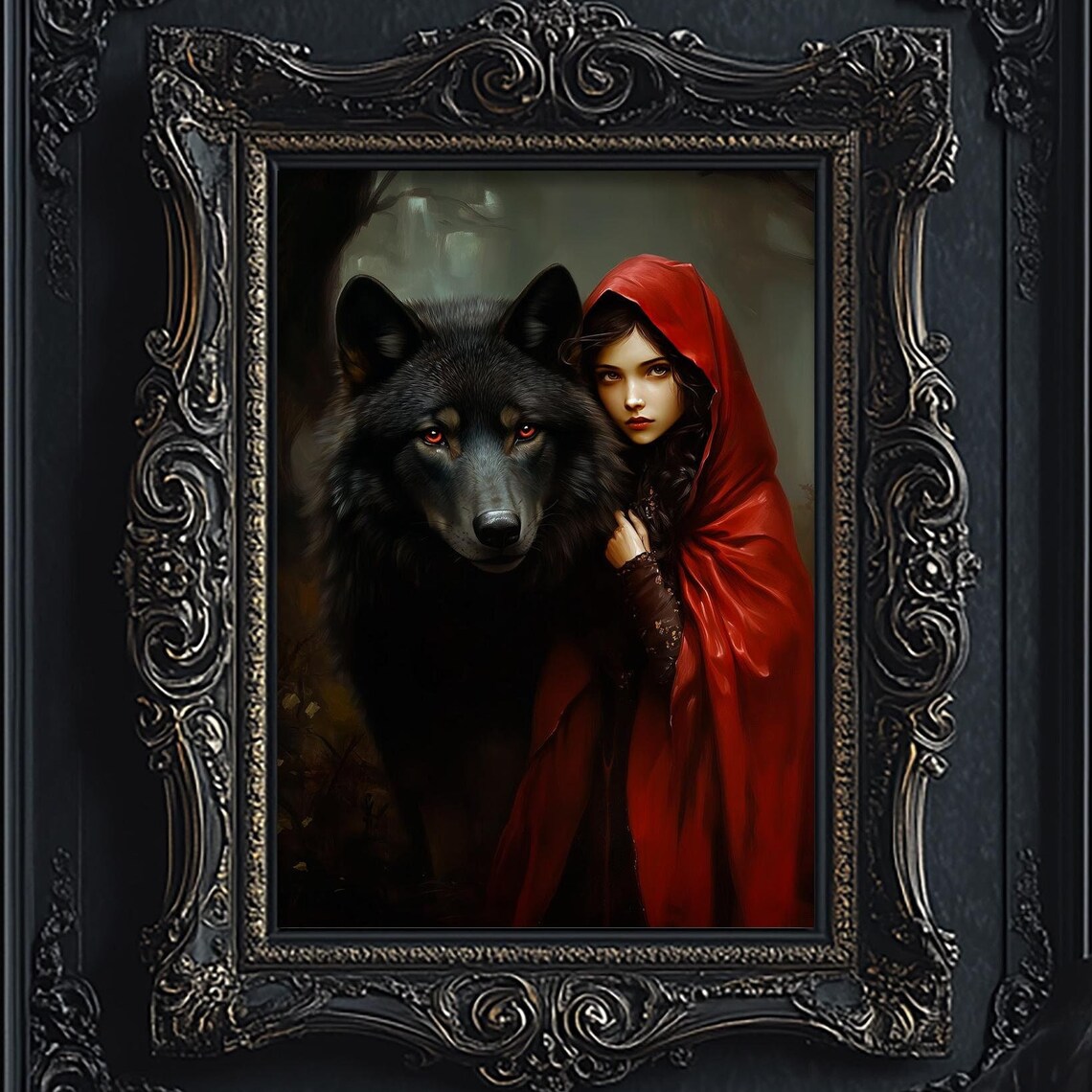 Little Red Riding Hood, Gothic Fairy Tale Art Print