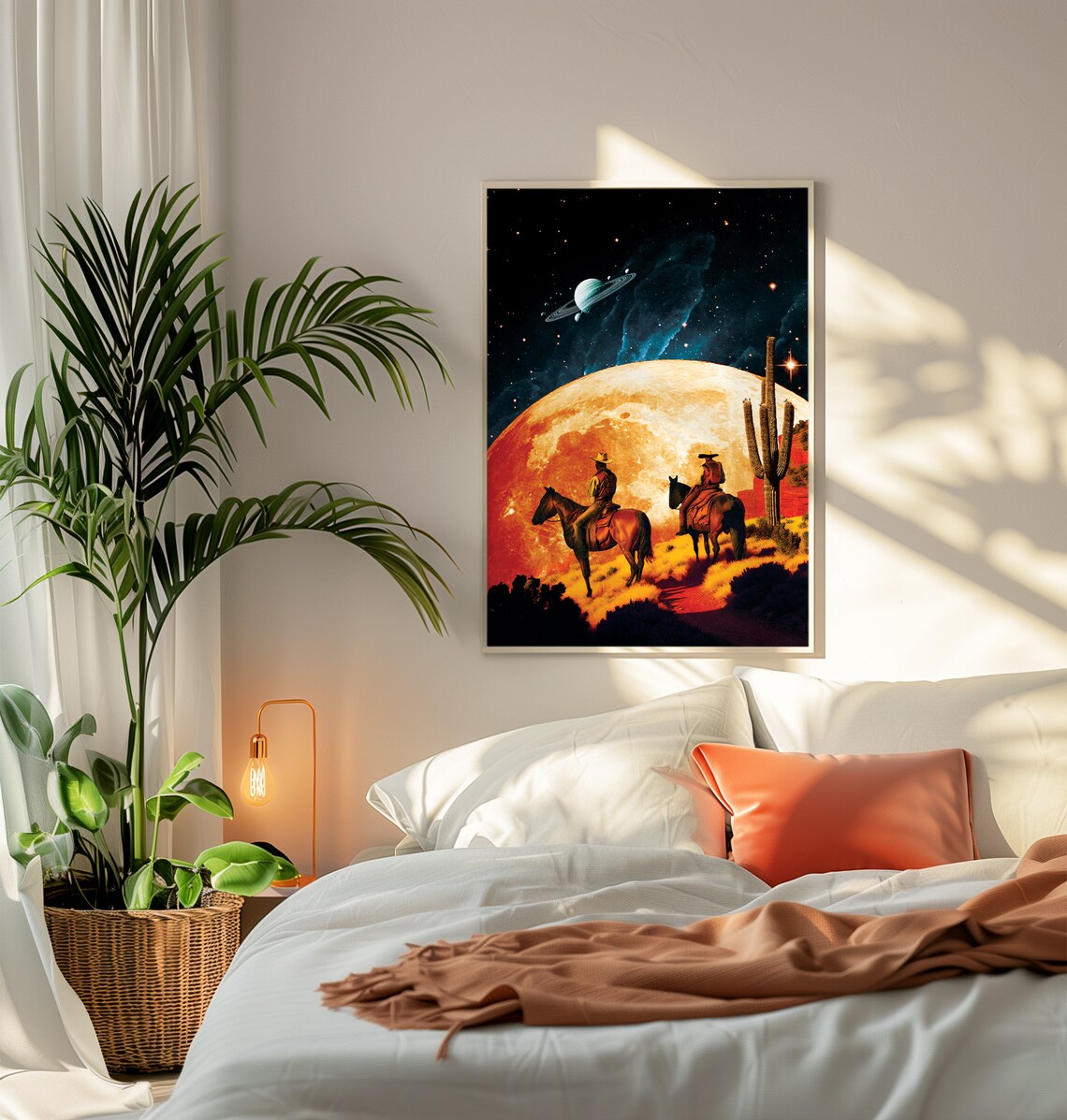 Space Cowboys Vintage Western Art Print - Image 3