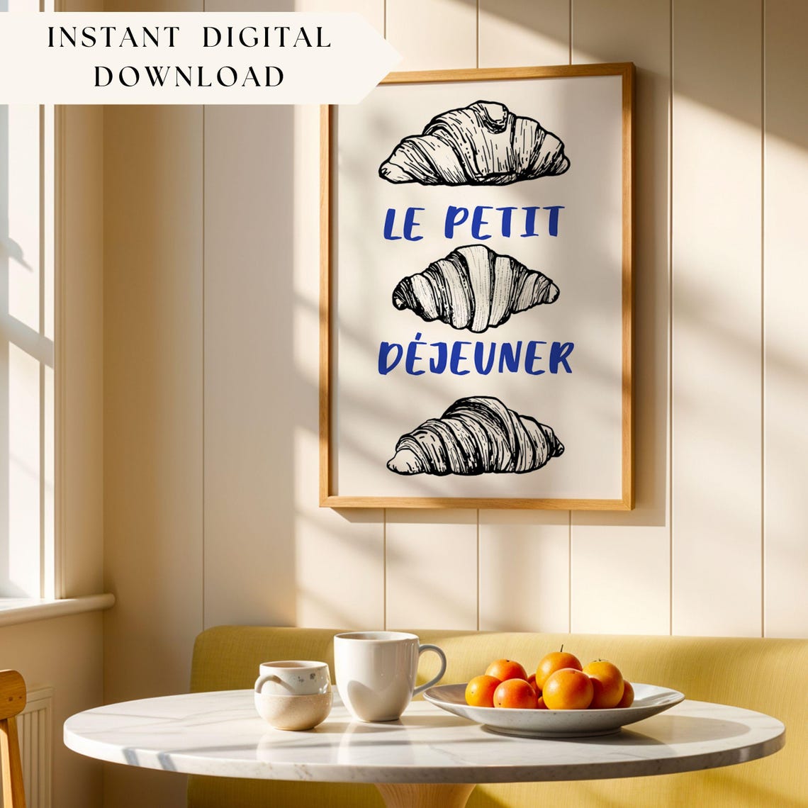 French Croissant Kitchen Breakfast Art Print