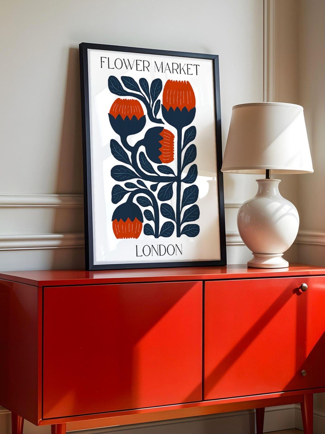 London Flower Market, Botanical City Print - Image 2