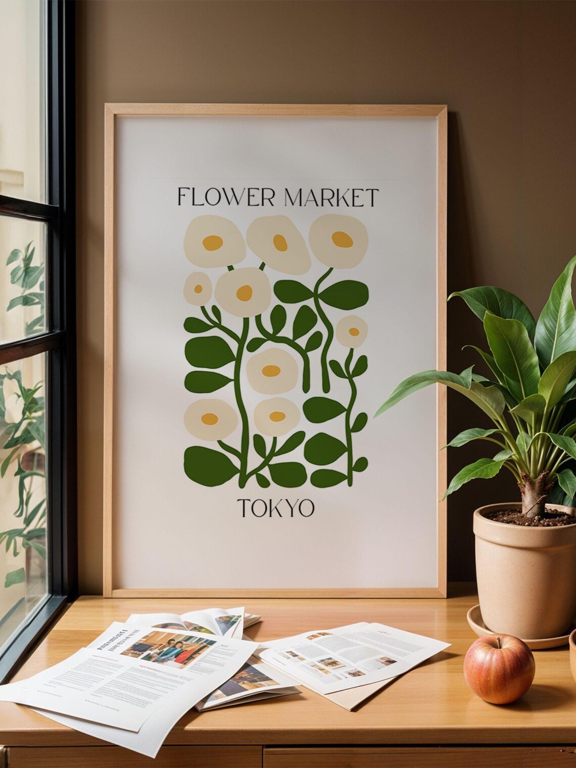 Tokyo Flower Market Art Print, Matisse Style - Image 2