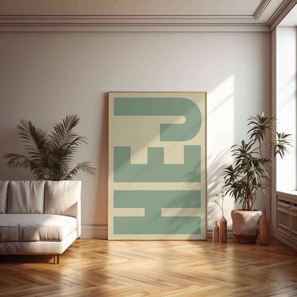 Hej Typography Scandinavian Style Retro Wall Art Print - Image 3