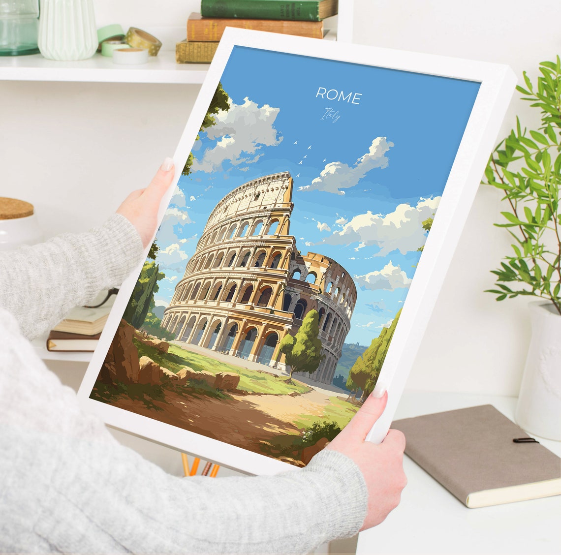 Rome Italy Iconic Ancient Colosseum Landmark Grand Travel Poster - Image 5