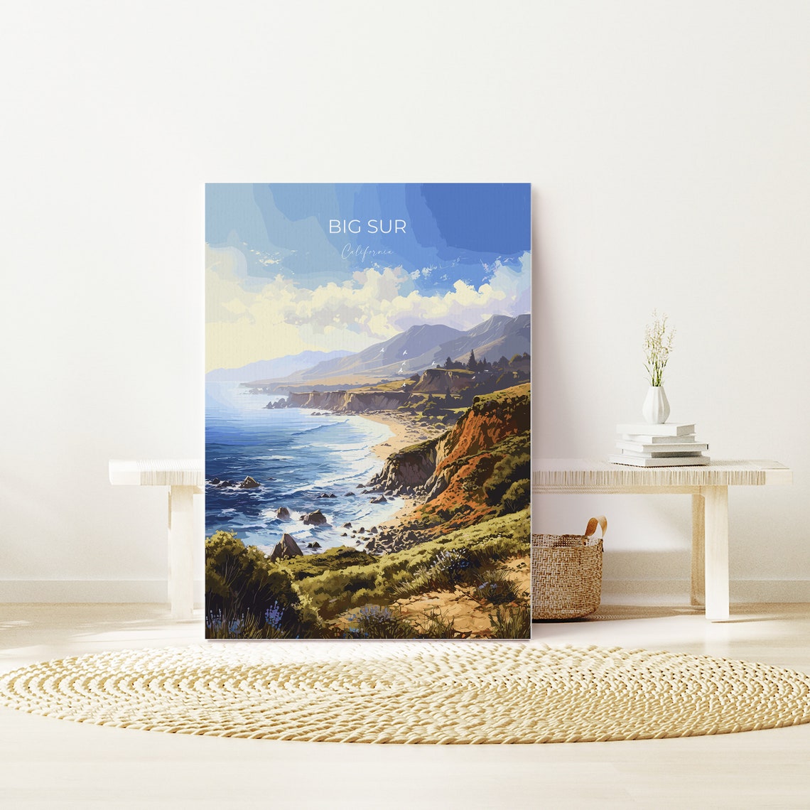 Big Sur California Rugged Coastline Ocean Cliffs Travel Poster - Image 2