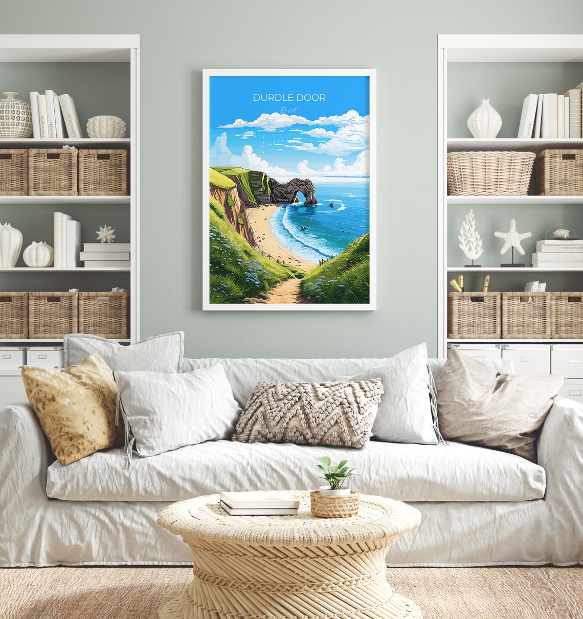Durdle Door Dorset Iconic Limestone Arch Coastal View Poster - Image 4
