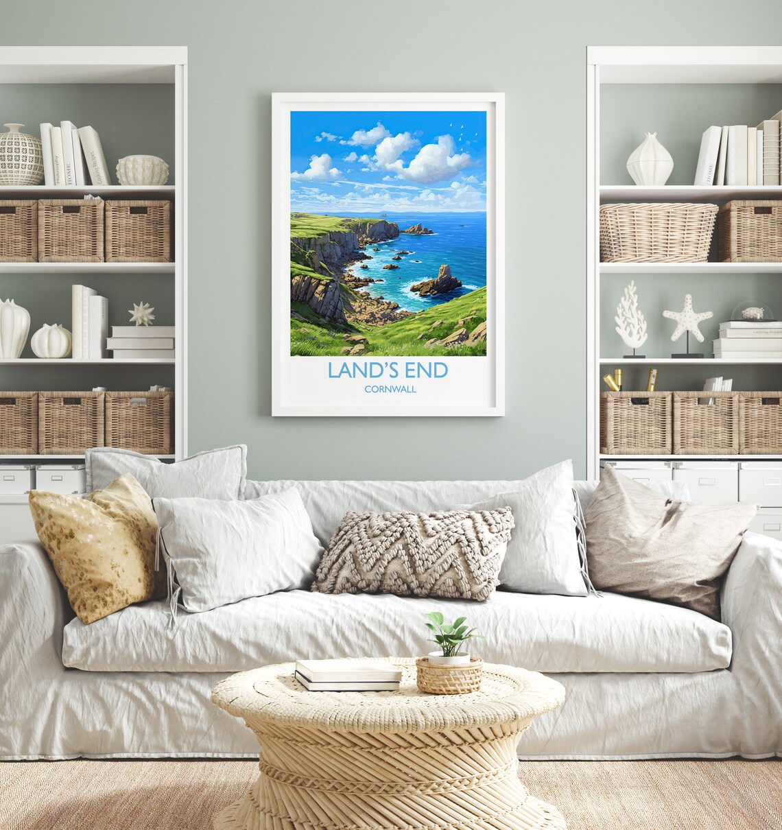 Lands End Travel Poster, Cornwall England Art Print - Image 4