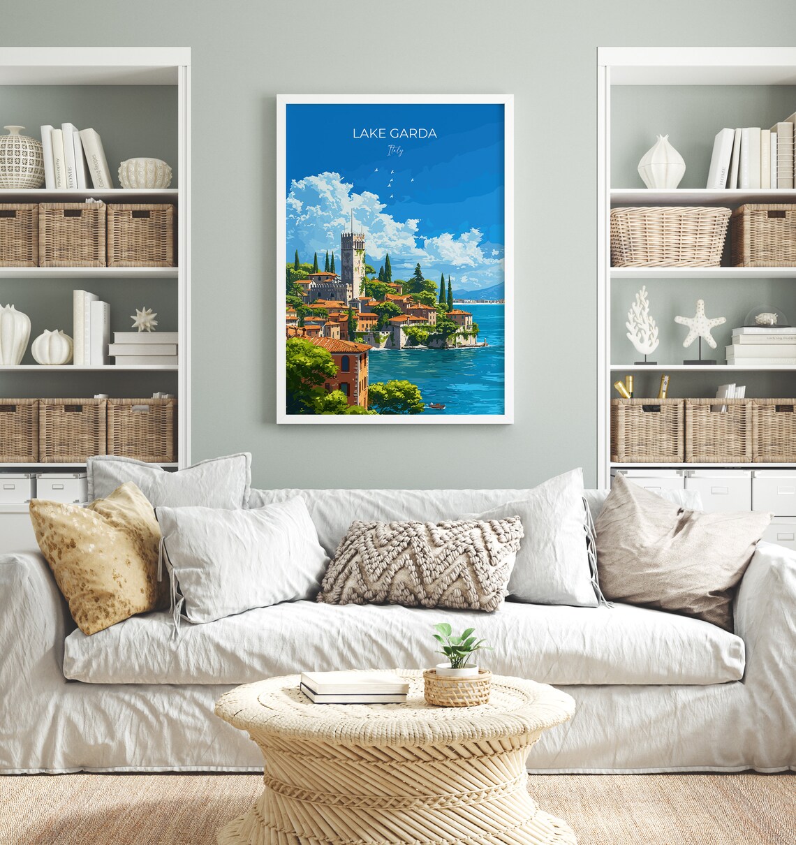 Lake Garda Travel Poster, Italian Lakes Wall Art - Image 4