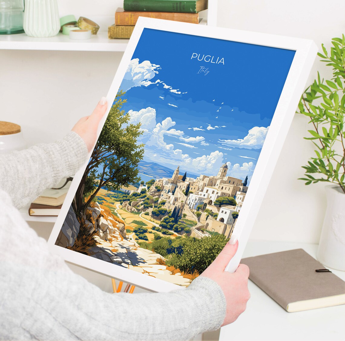 Puglia Travel Print Wall Art Travel Poster Of Puglia Puglia Art Lovers Gift Italy Italy Art Gift - Image 5