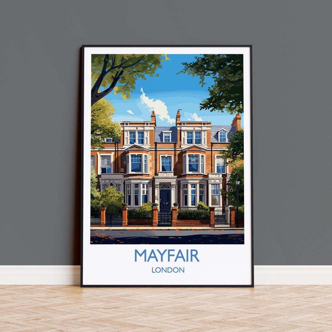 Mayfair Travel Poster Travel Print Of Mayfair London Poster Mayfair Gift Mayfair Art London Art Uk Travel Gift