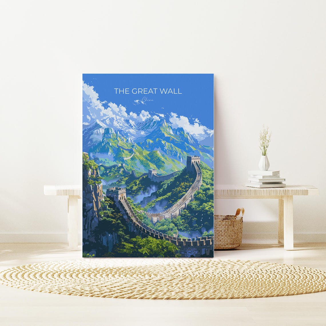 Great Wall Of China Travel Poster Travel Print Of Great Wall Of China The Great Wall Art Lovers Gift China Wall Art Gift - Image 2