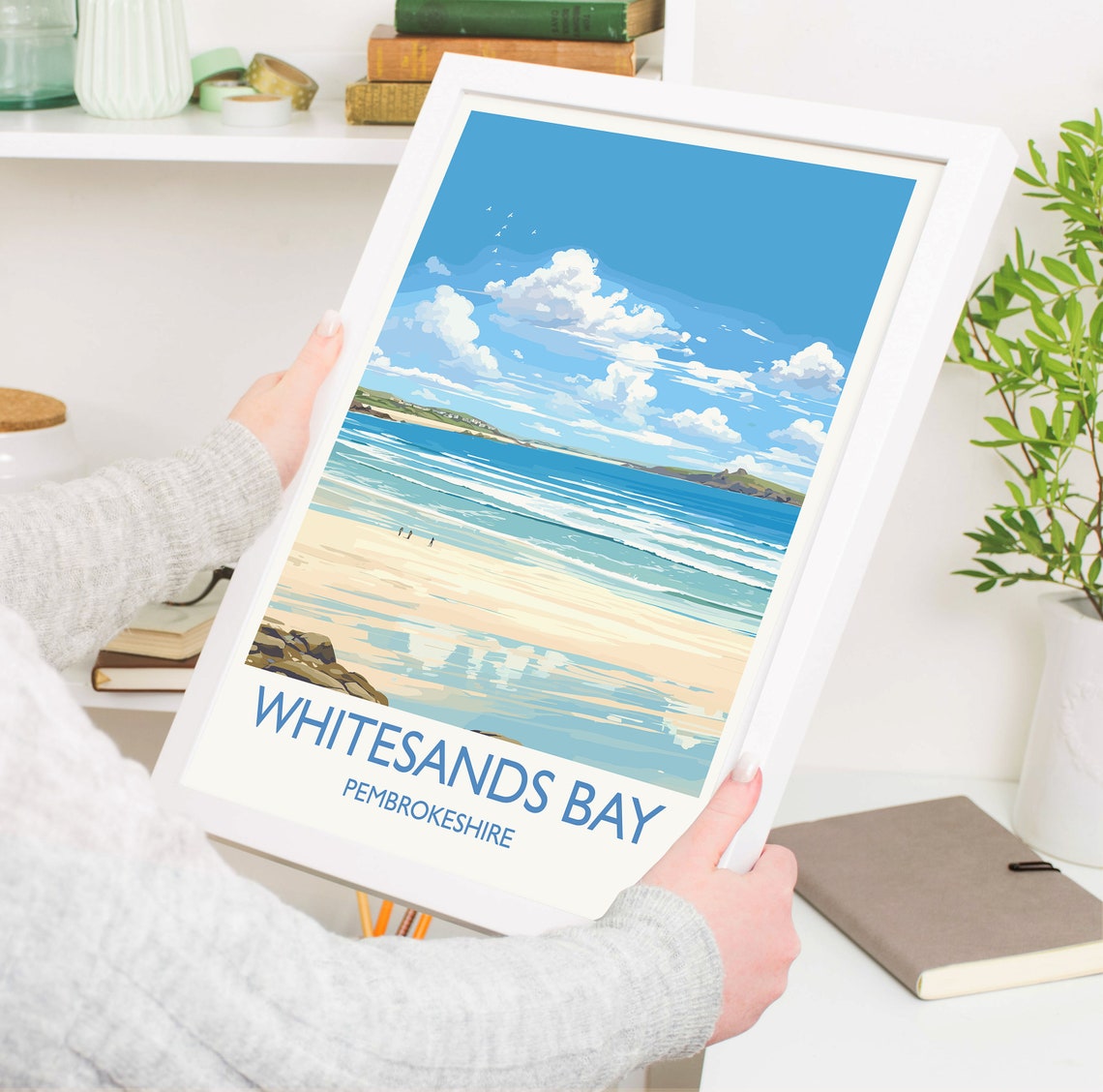 Whitesands Bay Pembrokeshire Beach Surf Wales Coast View Poster - Image 5