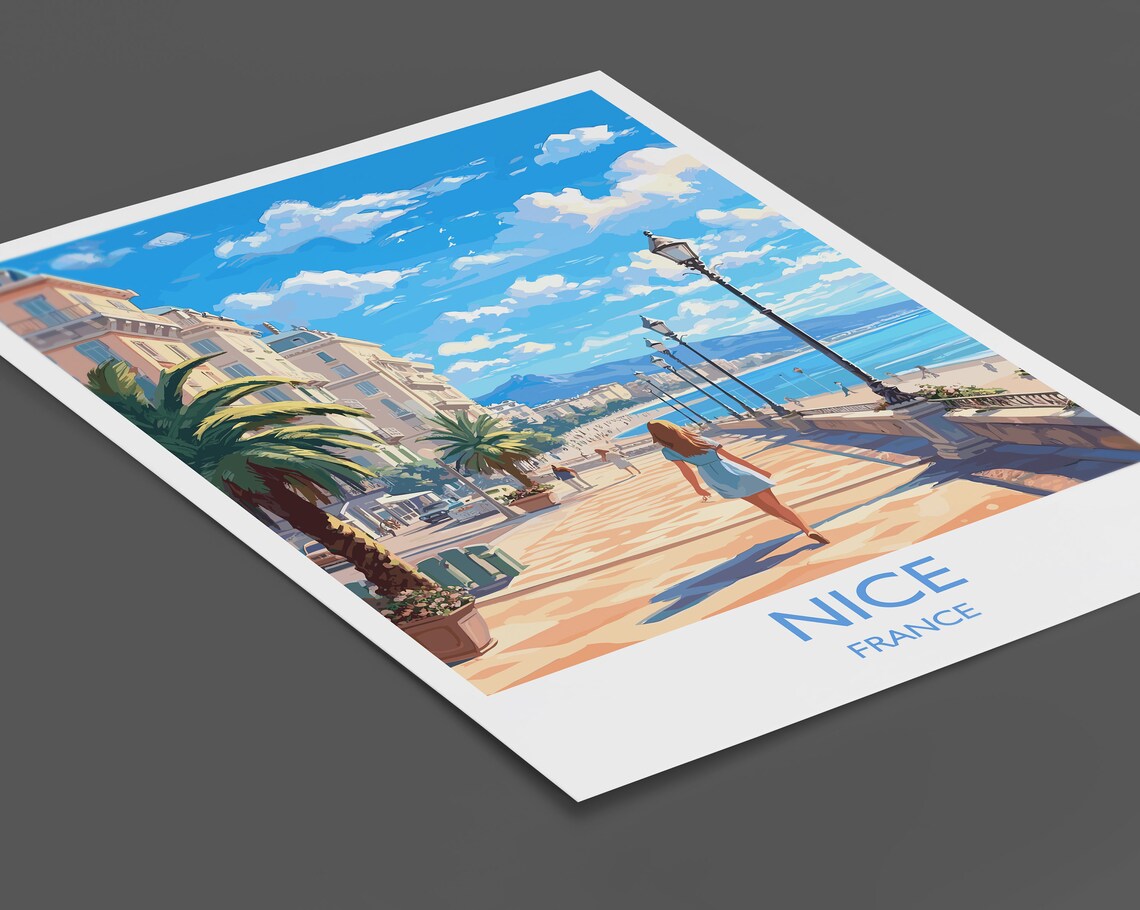 Nice France Travel Poster, Europe Art Print - Image 2