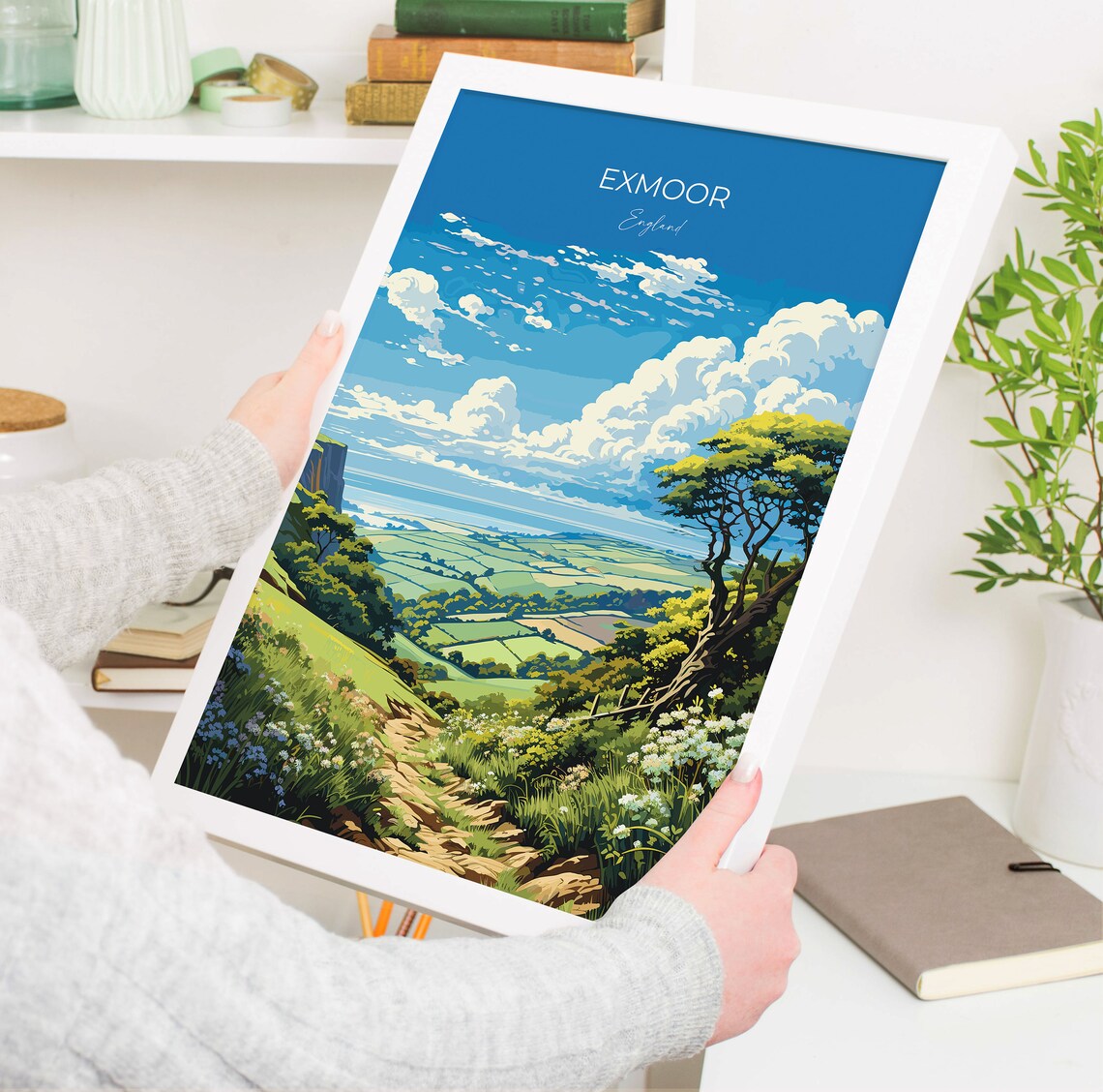 Exmoor Travel Poster Wall Art Travel Print Of Exmoor England Exmoor Art Lovers Gift English Countryside - Image 5
