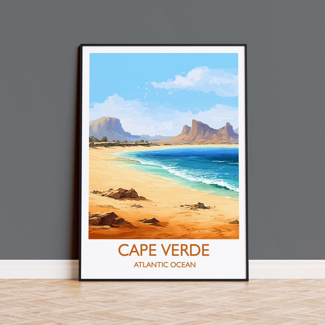 Cape Verde Travel Poster, African Wall Art Print