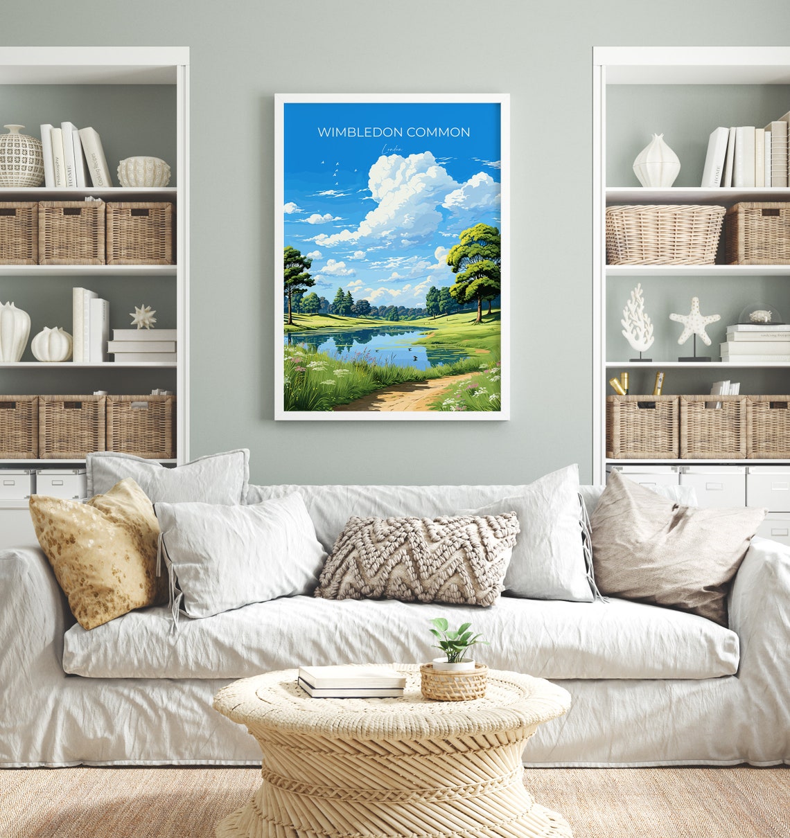 Wimbledon Common Travel Poster Travel Print Of Wimbledon Common London Poster Wimbledon Common Art Gift London Art Lovers Uk Travel Gift - Image 4