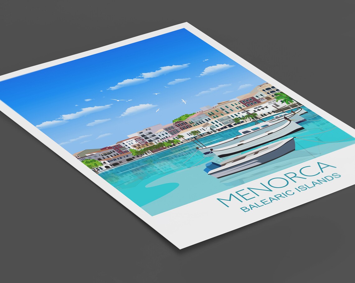 Menorca Travel Poster, Balearic Islands Print - Image 2